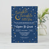 Bewerkbare Twinkle Twinkle Little Star, Jongensfee Kaart (Staand voorkant)