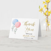 Bewerkbare Twins Baby shower Dank u kaart (Gele Bloem)