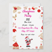 BEWERKBARE Uitnodiging Kerstfeest (Voorkant)