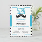 Bewerkbare uitnodiging kleine man (Staand voorkant)