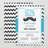 Bewerkbare uitnodiging kleine man (Voorkant / Achterkant)