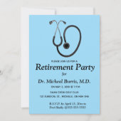 Bewerkbare uitnodiging medische beroep stethoscoop (Voorkant)