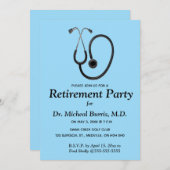 Bewerkbare uitnodiging medische beroepsgroep steth (Voorkant / Achterkant)