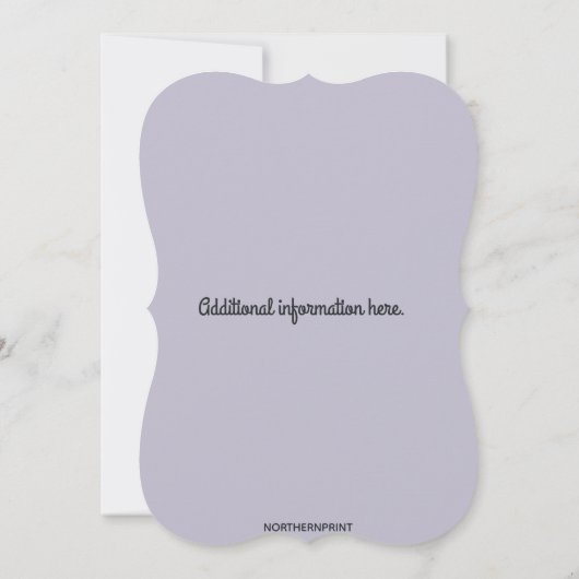 Bewerkbare Uitnodiging met Blauwe Bladeren en Paar (Achterkant)