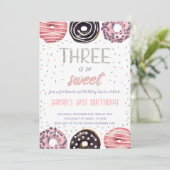 Bewerkbare uitnodiging voor 3e verjaardagsfeest (Staand voorkant)
