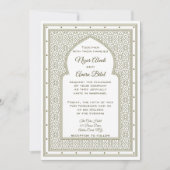 bewerkbare uitnodiging voor Arabische boog (Voorkant)