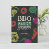 Bewerkbare uitnodiging voor BBQ-gameavond in de ac (Staand voorkant)