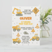 Bewerkbare uitnodiging voor bouwpartij (Staand voorkant)