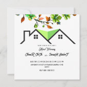 Bewerkbare Uitnodiging Voor Een House Warming Fees (Voorkant)