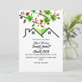 Bewerkbare Uitnodiging Voor Een Warm Huis, Huis (Staand voorkant)