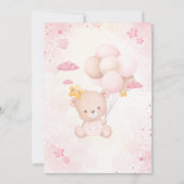 Bewerkbare uitnodiging voor eerste verjaardagsfees (Achterkant)