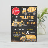 Bewerkbare Uitnodiging voor geboortedatum van de b (Staand voorkant)