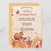 Bewerkbare uitnodiging voor herfstbladeren (Voorkant / Achterkant)