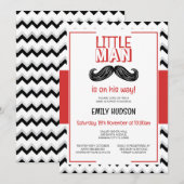 Bewerkbare uitnodiging voor kleine man (Voorkant / Achterkant)