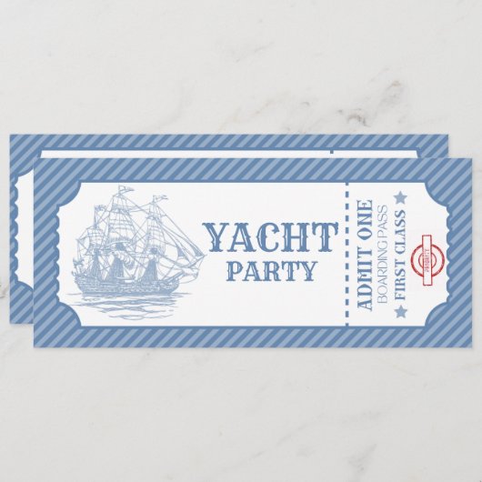 Bewerkbare uitnodiging voor verjaardagscruise-inst (Voorkant / Achterkant)