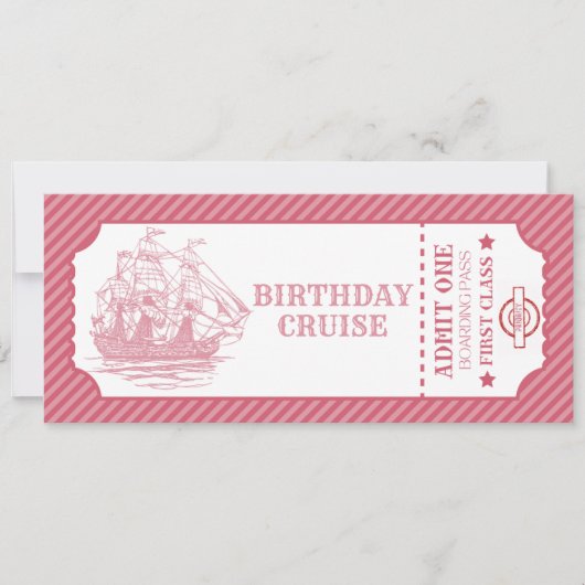 Bewerkbare uitnodiging voor verjaardagscruise-inst (Voorkant)