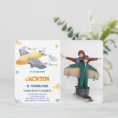 Bewerkbare uitnodiging voor verjaardagsfoto's van  (Staand voorkant)