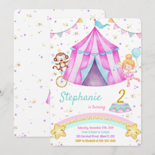 Bewerkbare uitnodigingen voor carnaval verjaardag