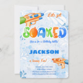 Bewerkbare uitnodigingen voor waterpistool (Voorkant)