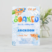 Bewerkbare uitnodigingen voor waterspuitpistool (Staand voorkant)