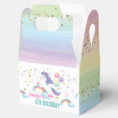 Bewerkbare Unicorn verjaardagsfeestje gepersonalis Bedankdoosjes (Geopend)