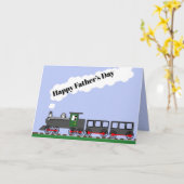Bewerkbare Vaderdag met Trein Kaart (Gele Bloem)