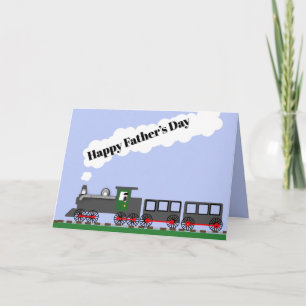Bewerkbare Vaderdag met Trein Kaart