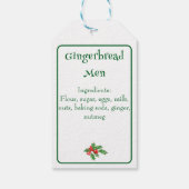 Bewerkbare Vakantie Bakcadeau Groen Vrolijk Kerstf Cadeaulabel (Achterkant)