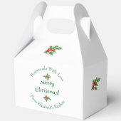 Bewerkbare Vakantie Bakcadeau Wit Vrolijk Kerstfee Bedankdoosjes (Voorkant)