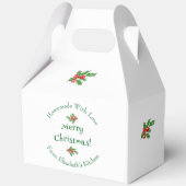 Bewerkbare Vakantie Bakcadeau Wit Vrolijk Kerstfee Bedankdoosjes (Achterkant)