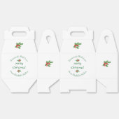 Bewerkbare Vakantie Bakcadeau Wit Vrolijk Kerstfee Bedankdoosjes (Ongevouwen)