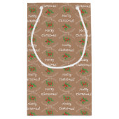 Bewerkbare Vakantie Bakken Gift Bruin Vrolijk Kers Klein Cadeauzakje (Achterkant)