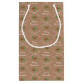 Bewerkbare Vakantie Bakken Gift Bruin Vrolijk Kers Klein Cadeauzakje (Achterkant)