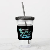 Bewerkbare vakantiecruise acryl drinkbeker (Links)