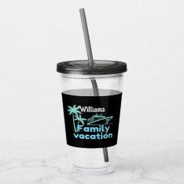 Bewerkbare vakantiecruise acryl drinkbeker
