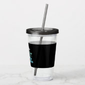 Bewerkbare vakantiecruise acryl drinkbeker (Achterkant)