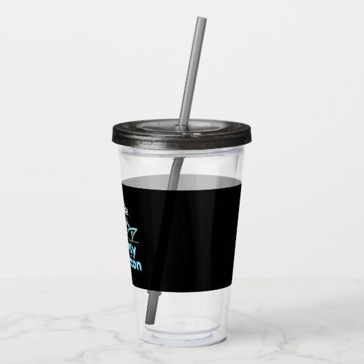 Bewerkbare vakantiecruise acryl drinkbeker (Achterkant)