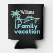 Bewerkbare vakantiecruise blikjeskoeler (Voorkant)