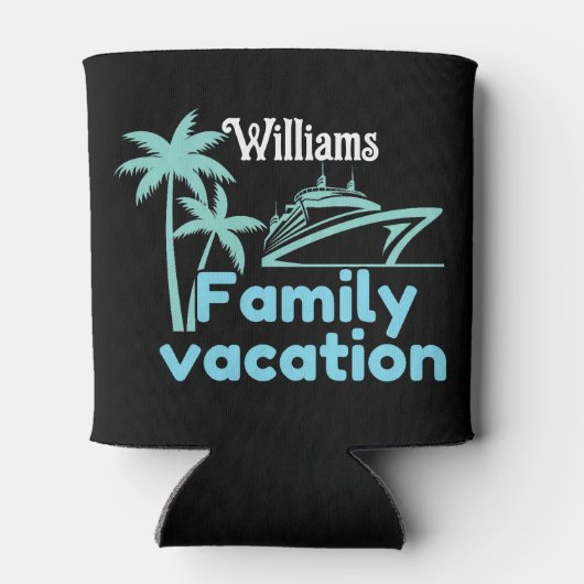 Bewerkbare vakantiecruise blikjeskoeler (Achterkant)