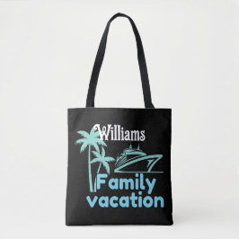 Bewerkbare vakantiecruise tote bag