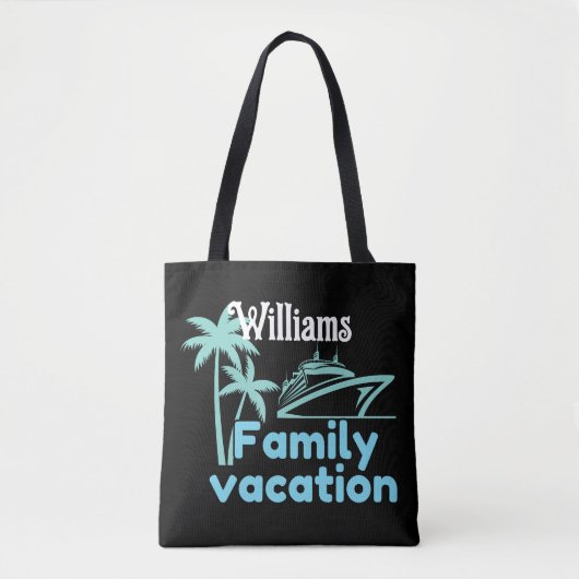 Bewerkbare vakantiecruise tote bag (Voorkant)