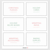 Bewerkbare vakantieverzendlabels 3,5x2 inch labels (Vel)