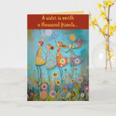 Bewerkbare Valentijnsdag voor zussen Kaart (Gele Bloem)