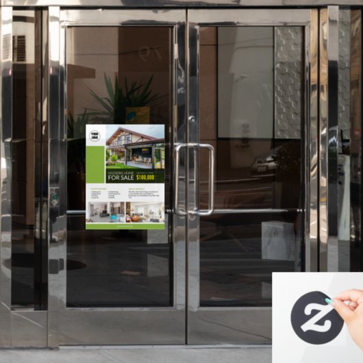 Bewerkbare vastgoed vensterklemming raamsticker (Kantoordeur)