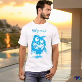 Bewerkbare Vector Uil Schets – Grappig Vogel T-Shi T-shirt