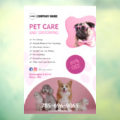 Bewerkbare vensterklemming voor dierenzorgservices raamsticker (Vel 3)