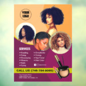 Bewerkbare vensterkoppeling Salon Services Raamsticker (Vel 3)