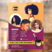 Bewerkbare vensterkoppeling Salon Services Raamsticker (Vel 2)