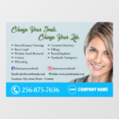 Bewerkbare vensterkoppeling voor tandartsservices raamsticker (Vel)