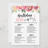 Bewerkbare Verjaardag DRINK IF Verjaardagsspel Kaa Kaart (Voorkant)